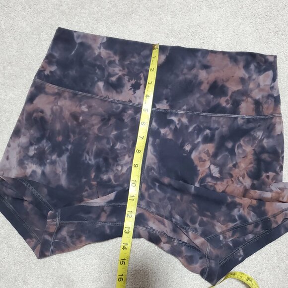 LULULEMON Align Bike Short 6" Diamond Dye Graphite Grey Pink Pastel Women's 14 - Picture 10 of 12